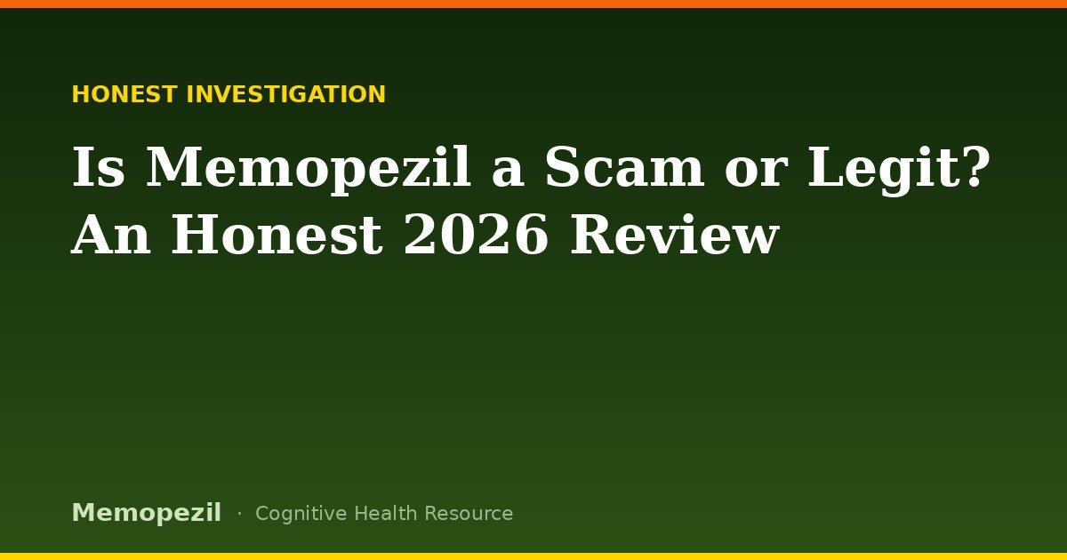 Is Memopezil a scam or legit — an honest 2026 investigation using consumer-protection criteria