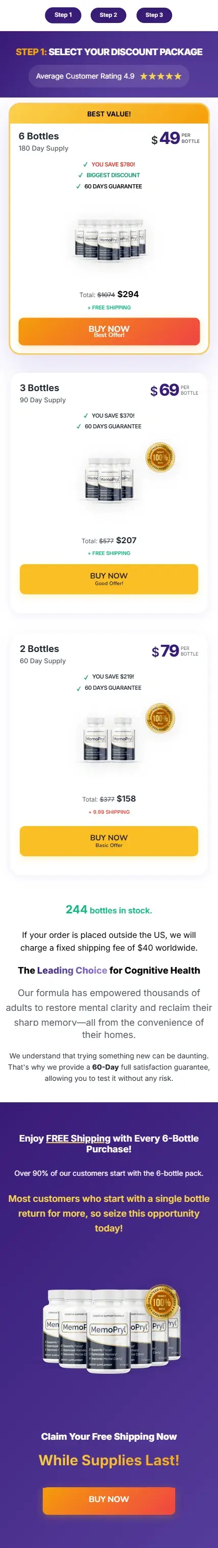 MemoPryl memory supplement