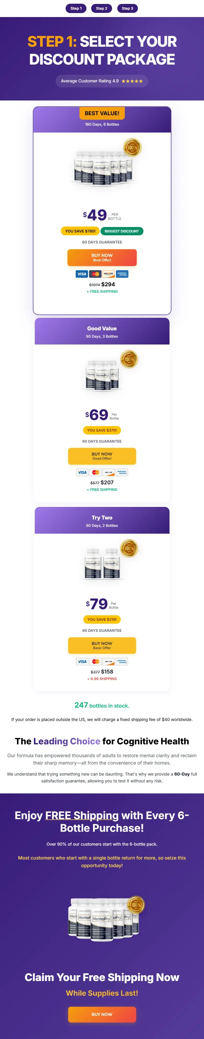 MemoPryl cognitive support supplement